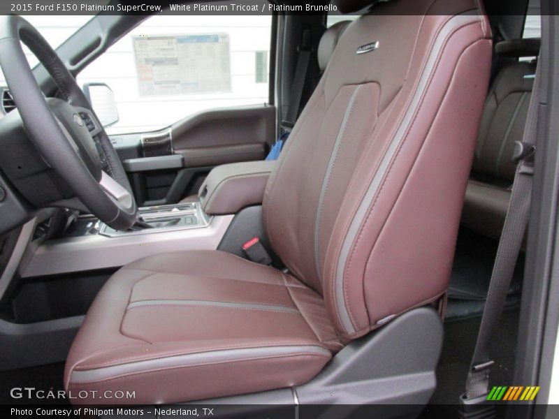 White Platinum Tricoat / Platinum Brunello 2015 Ford F150 Platinum SuperCrew
