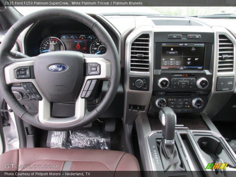 White Platinum Tricoat / Platinum Brunello 2015 Ford F150 Platinum SuperCrew