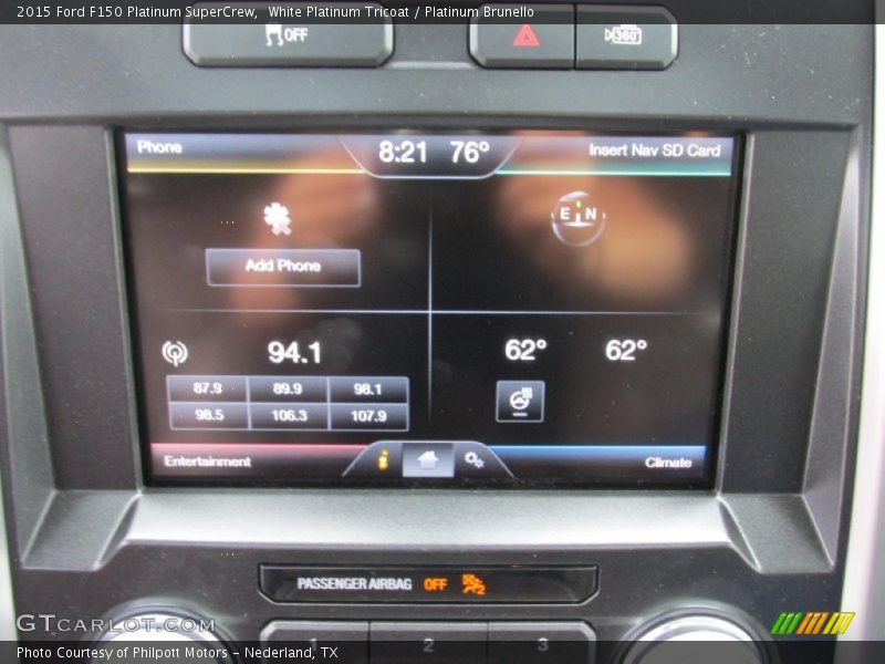 White Platinum Tricoat / Platinum Brunello 2015 Ford F150 Platinum SuperCrew