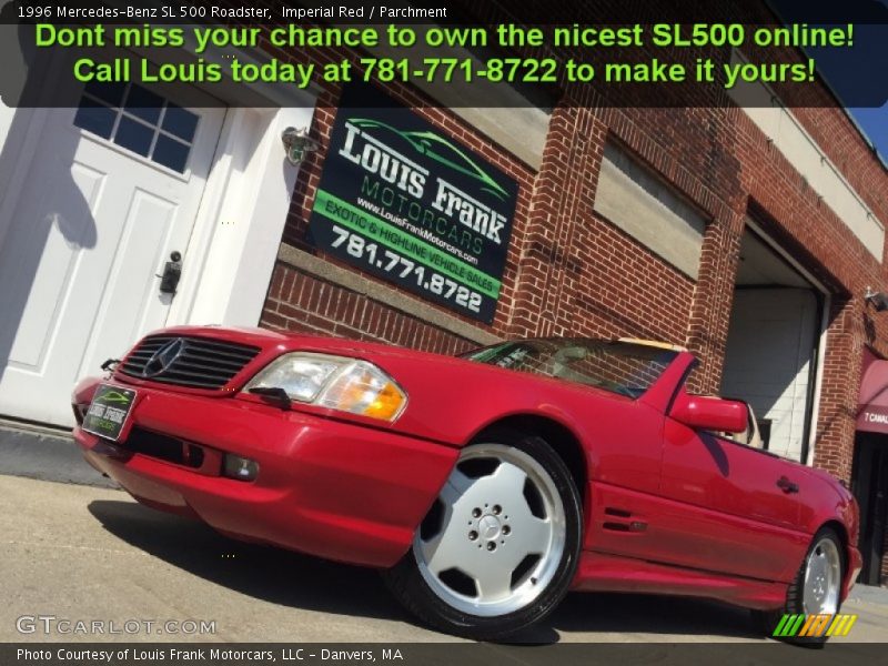 Imperial Red / Parchment 1996 Mercedes-Benz SL 500 Roadster