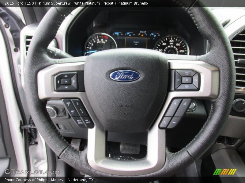 White Platinum Tricoat / Platinum Brunello 2015 Ford F150 Platinum SuperCrew
