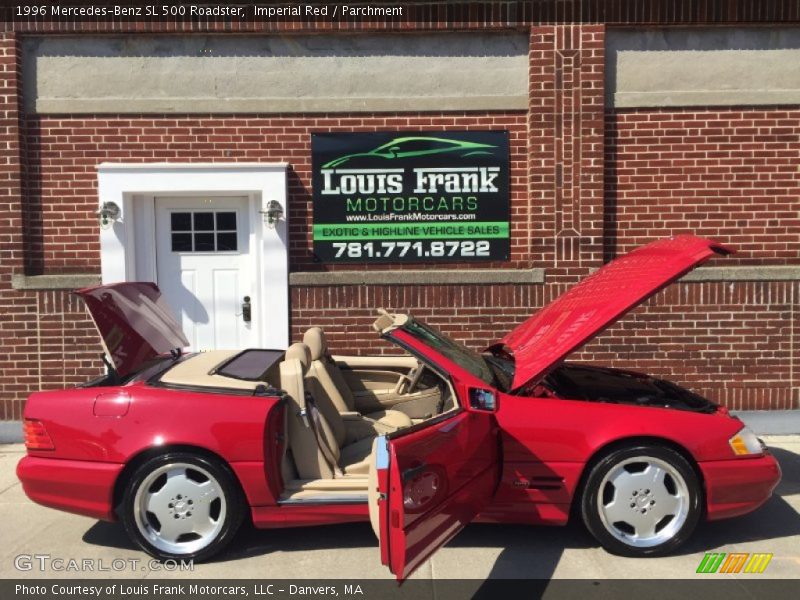 Imperial Red / Parchment 1996 Mercedes-Benz SL 500 Roadster