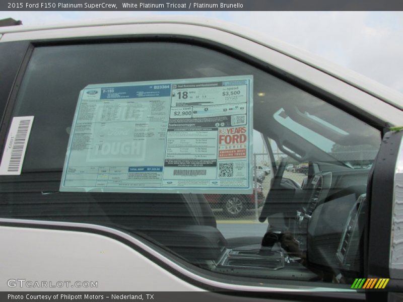 White Platinum Tricoat / Platinum Brunello 2015 Ford F150 Platinum SuperCrew
