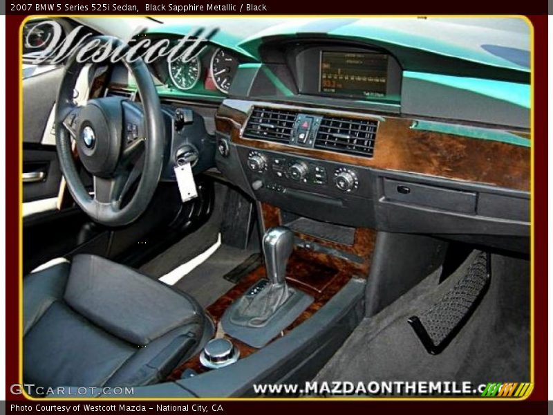 Black Sapphire Metallic / Black 2007 BMW 5 Series 525i Sedan