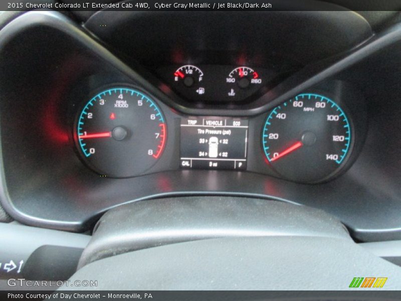 Cyber Gray Metallic / Jet Black/Dark Ash 2015 Chevrolet Colorado LT Extended Cab 4WD