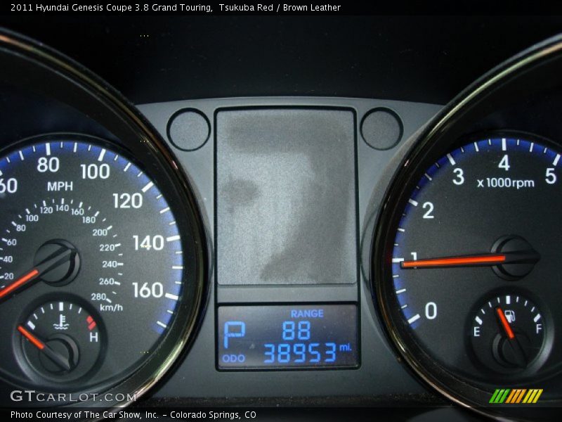 Tsukuba Red / Brown Leather 2011 Hyundai Genesis Coupe 3.8 Grand Touring