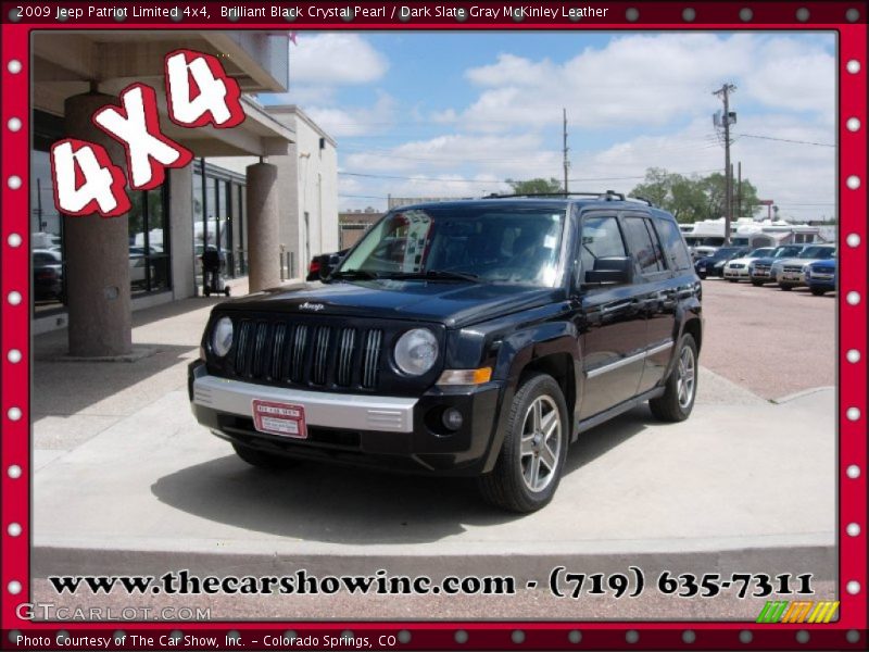 Brilliant Black Crystal Pearl / Dark Slate Gray McKinley Leather 2009 Jeep Patriot Limited 4x4