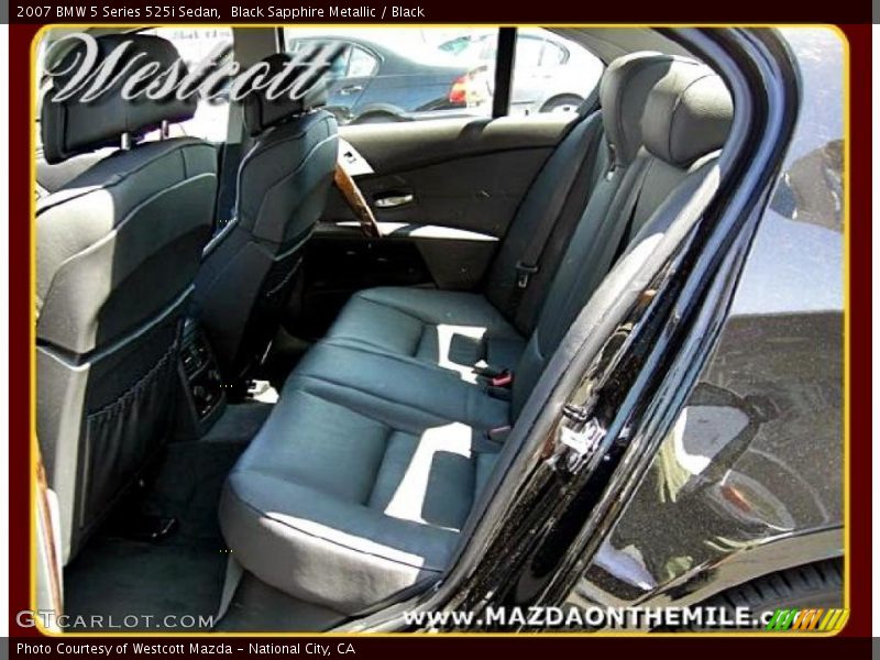 Black Sapphire Metallic / Black 2007 BMW 5 Series 525i Sedan