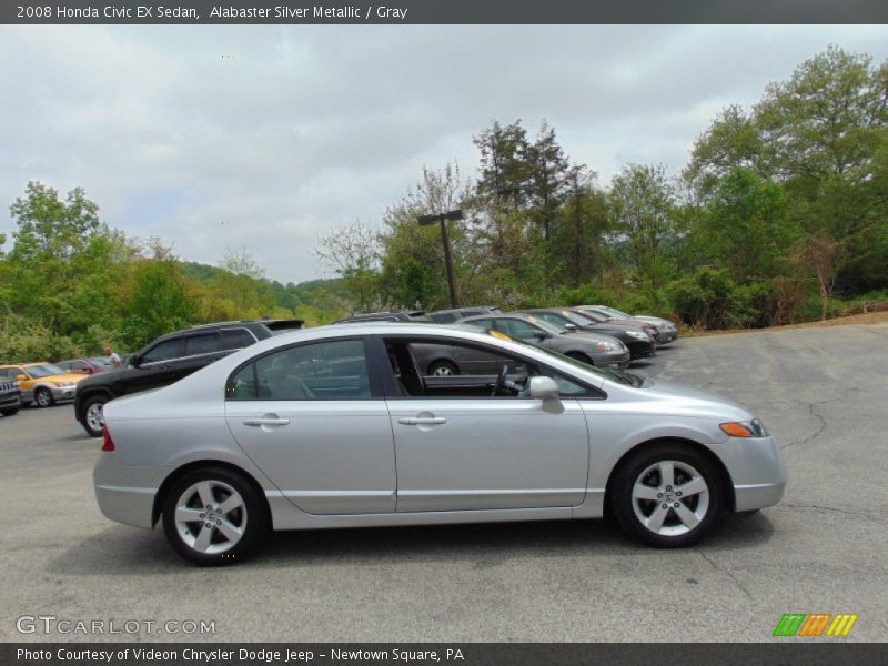 Alabaster Silver Metallic / Gray 2008 Honda Civic EX Sedan