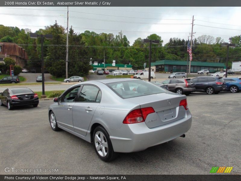 Alabaster Silver Metallic / Gray 2008 Honda Civic EX Sedan