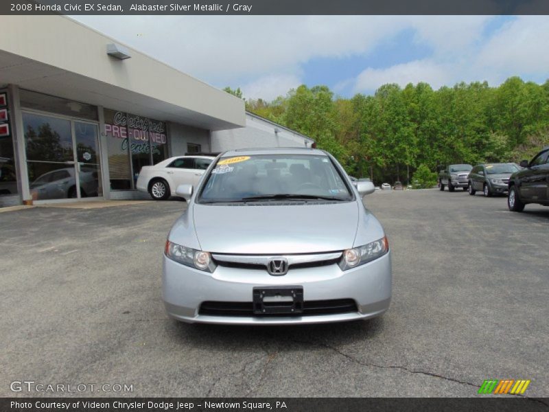Alabaster Silver Metallic / Gray 2008 Honda Civic EX Sedan