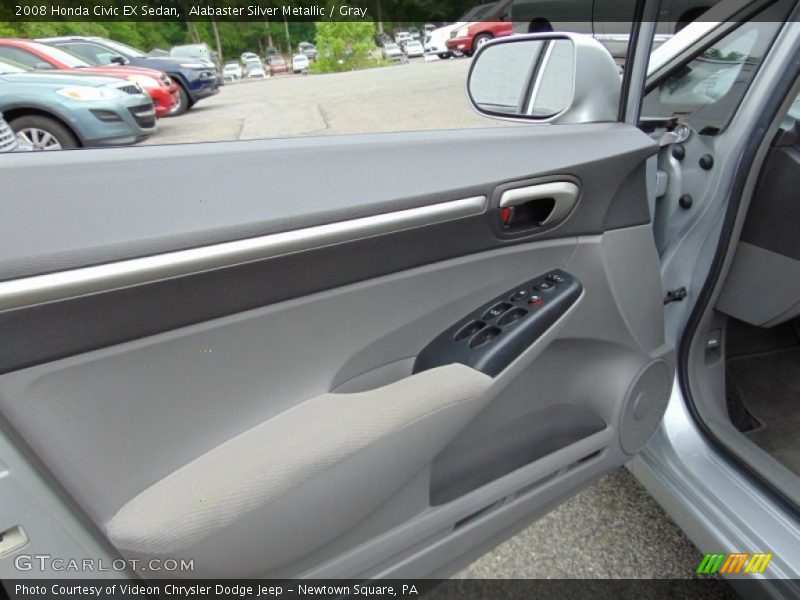 Alabaster Silver Metallic / Gray 2008 Honda Civic EX Sedan