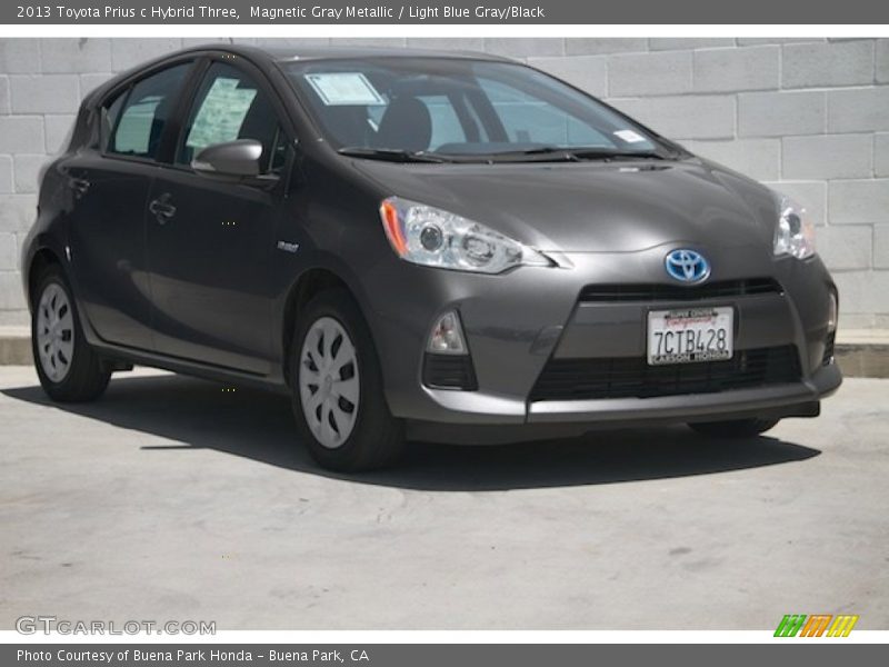 Magnetic Gray Metallic / Light Blue Gray/Black 2013 Toyota Prius c Hybrid Three
