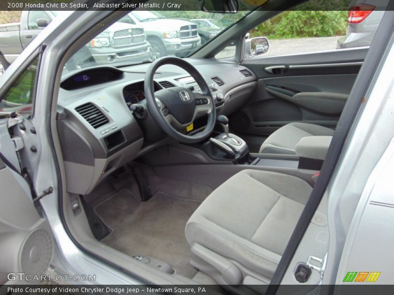 Alabaster Silver Metallic / Gray 2008 Honda Civic EX Sedan