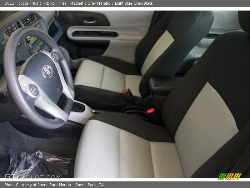 Magnetic Gray Metallic / Light Blue Gray/Black 2013 Toyota Prius c Hybrid Three