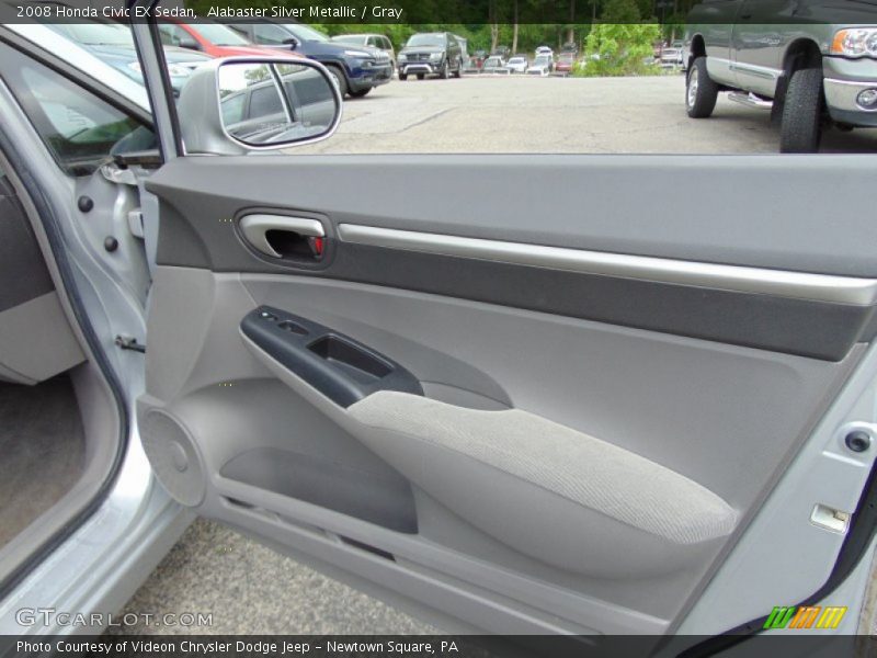 Alabaster Silver Metallic / Gray 2008 Honda Civic EX Sedan