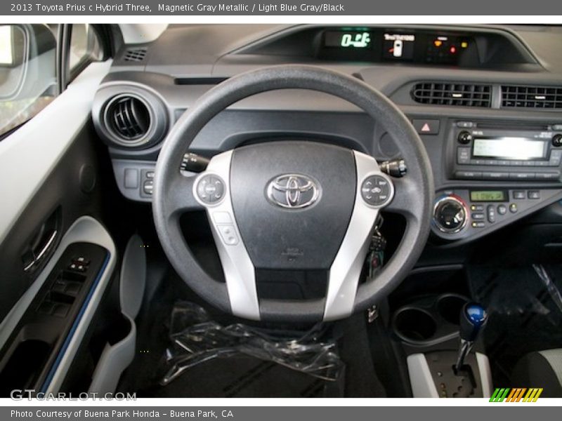 Magnetic Gray Metallic / Light Blue Gray/Black 2013 Toyota Prius c Hybrid Three