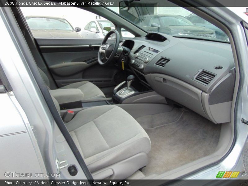 Alabaster Silver Metallic / Gray 2008 Honda Civic EX Sedan