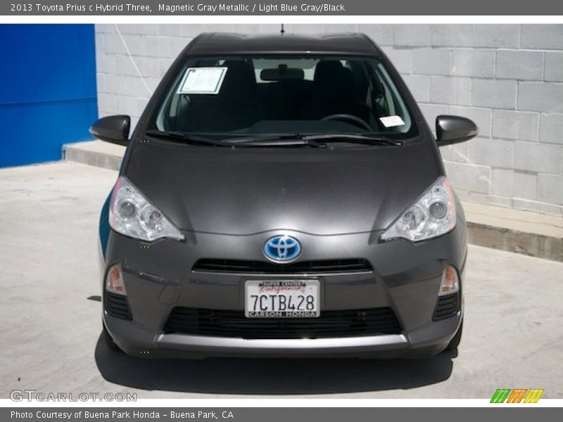 Magnetic Gray Metallic / Light Blue Gray/Black 2013 Toyota Prius c Hybrid Three
