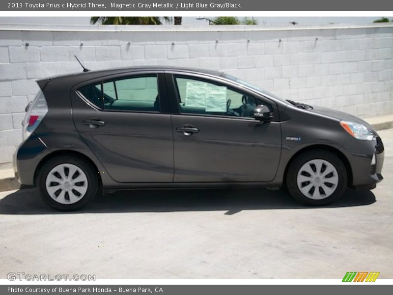 Magnetic Gray Metallic / Light Blue Gray/Black 2013 Toyota Prius c Hybrid Three