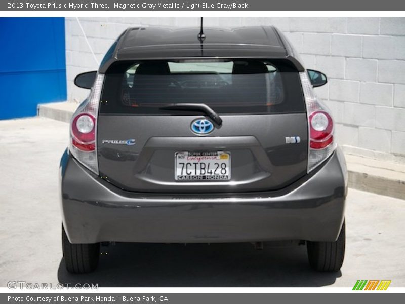 Magnetic Gray Metallic / Light Blue Gray/Black 2013 Toyota Prius c Hybrid Three