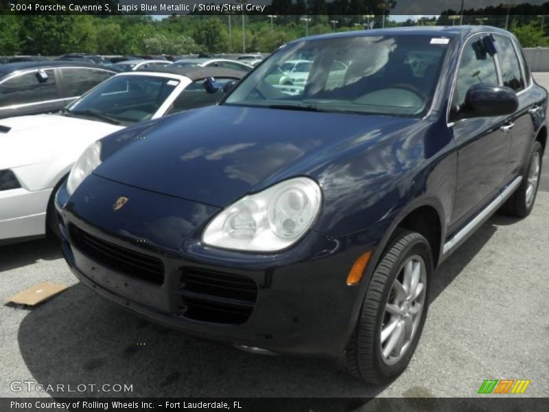 Lapis Blue Metallic / Stone/Steel Grey 2004 Porsche Cayenne S