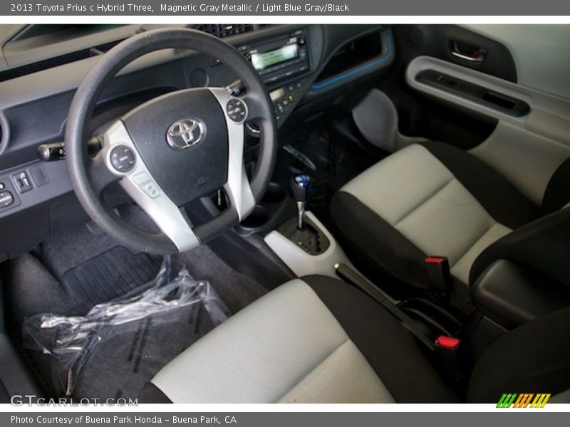 Magnetic Gray Metallic / Light Blue Gray/Black 2013 Toyota Prius c Hybrid Three