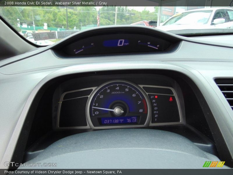 Alabaster Silver Metallic / Gray 2008 Honda Civic EX Sedan