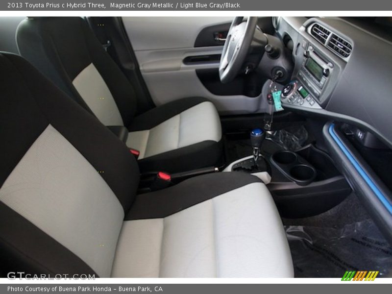 Magnetic Gray Metallic / Light Blue Gray/Black 2013 Toyota Prius c Hybrid Three