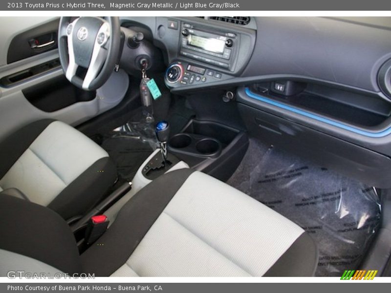 Magnetic Gray Metallic / Light Blue Gray/Black 2013 Toyota Prius c Hybrid Three