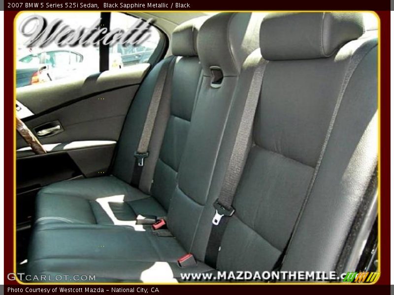 Black Sapphire Metallic / Black 2007 BMW 5 Series 525i Sedan