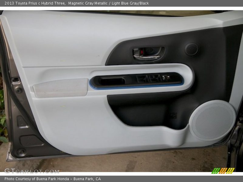 Magnetic Gray Metallic / Light Blue Gray/Black 2013 Toyota Prius c Hybrid Three
