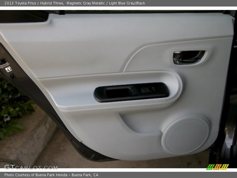 Magnetic Gray Metallic / Light Blue Gray/Black 2013 Toyota Prius c Hybrid Three