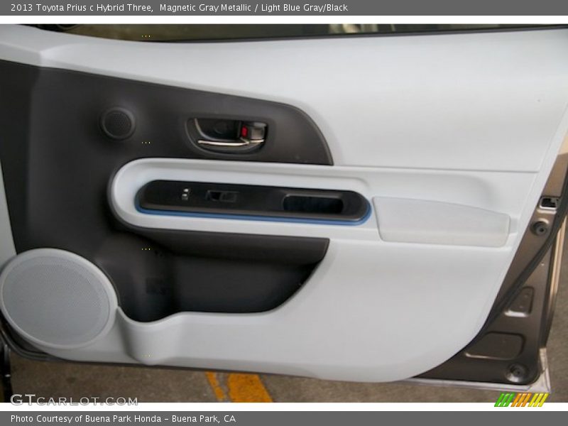 Magnetic Gray Metallic / Light Blue Gray/Black 2013 Toyota Prius c Hybrid Three