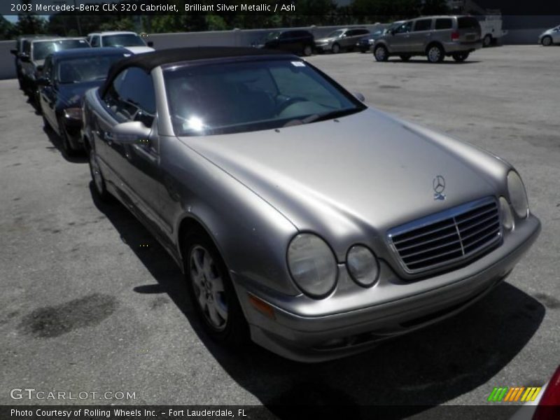 Brilliant Silver Metallic / Ash 2003 Mercedes-Benz CLK 320 Cabriolet