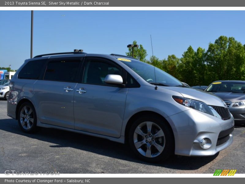 Silver Sky Metallic / Dark Charcoal 2013 Toyota Sienna SE