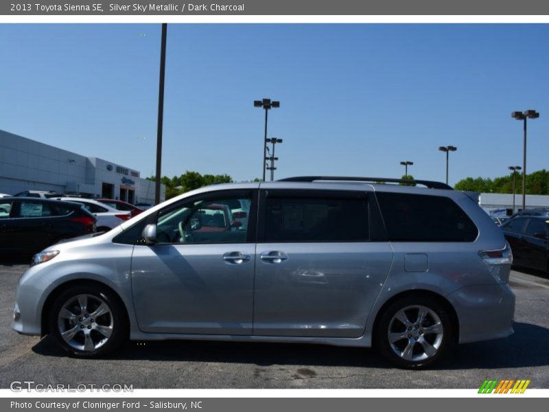 Silver Sky Metallic / Dark Charcoal 2013 Toyota Sienna SE