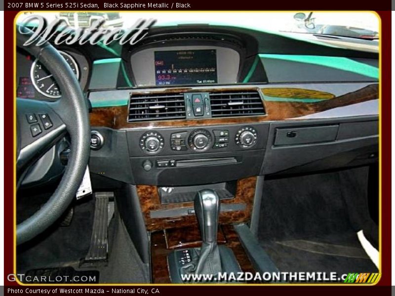 Black Sapphire Metallic / Black 2007 BMW 5 Series 525i Sedan