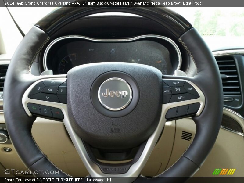 Brilliant Black Crystal Pearl / Overland Nepal Jeep Brown Light Frost 2014 Jeep Grand Cherokee Overland 4x4