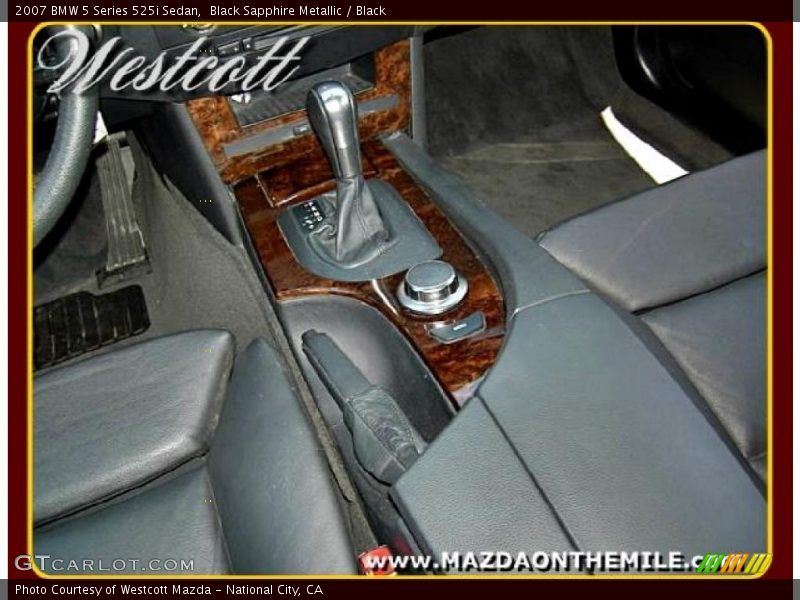 Black Sapphire Metallic / Black 2007 BMW 5 Series 525i Sedan