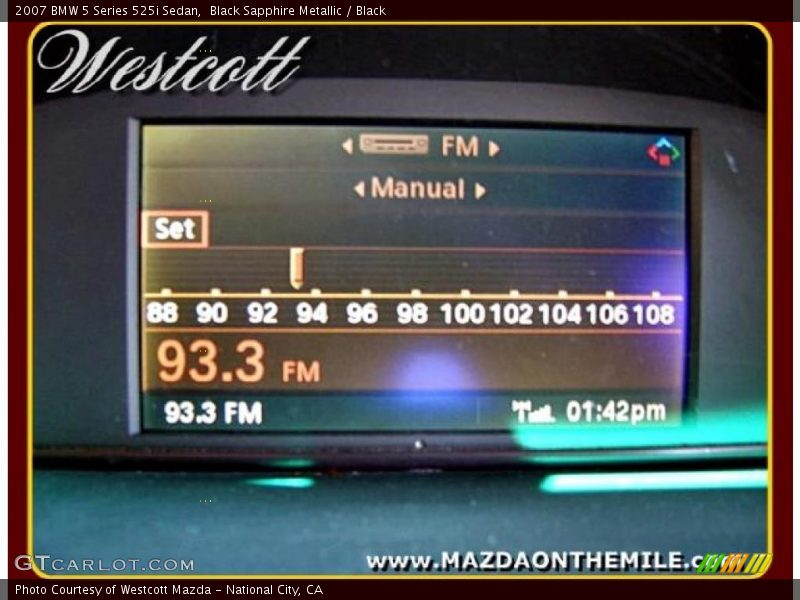 Black Sapphire Metallic / Black 2007 BMW 5 Series 525i Sedan
