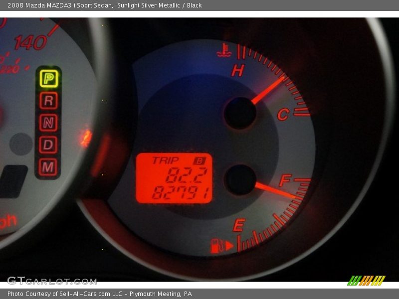 Sunlight Silver Metallic / Black 2008 Mazda MAZDA3 i Sport Sedan