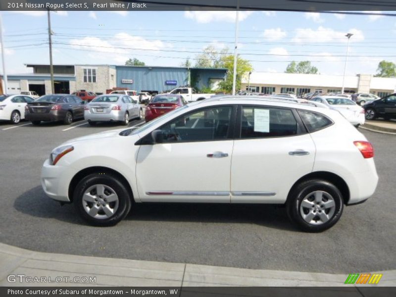 Pearl White / Black 2014 Nissan Rogue Select S