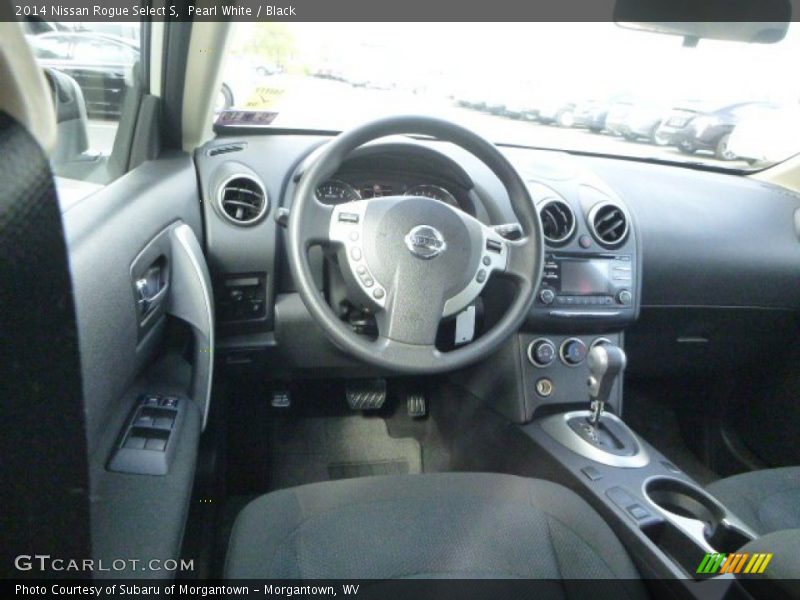 Pearl White / Black 2014 Nissan Rogue Select S