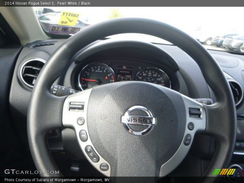 Pearl White / Black 2014 Nissan Rogue Select S