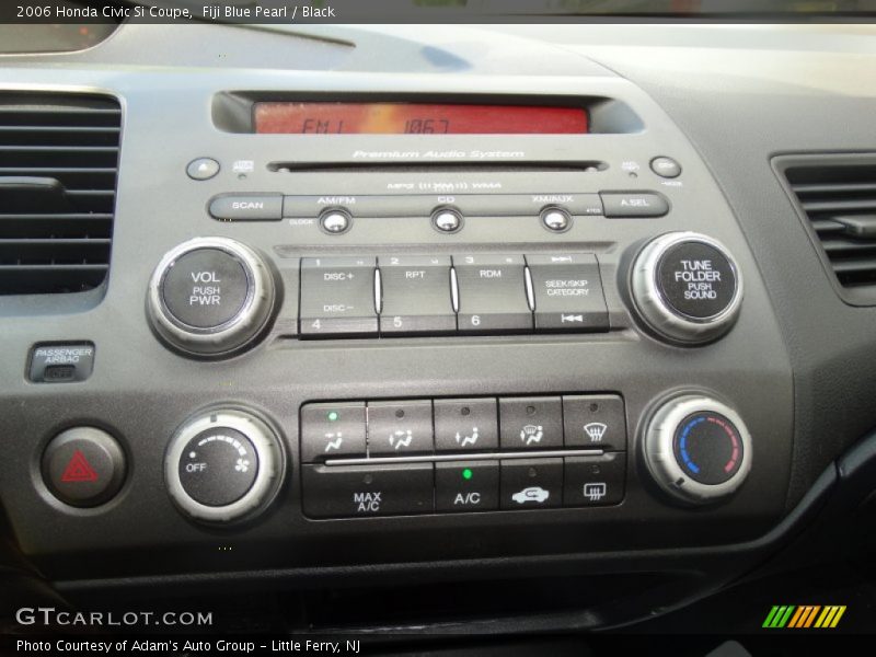 Fiji Blue Pearl / Black 2006 Honda Civic Si Coupe
