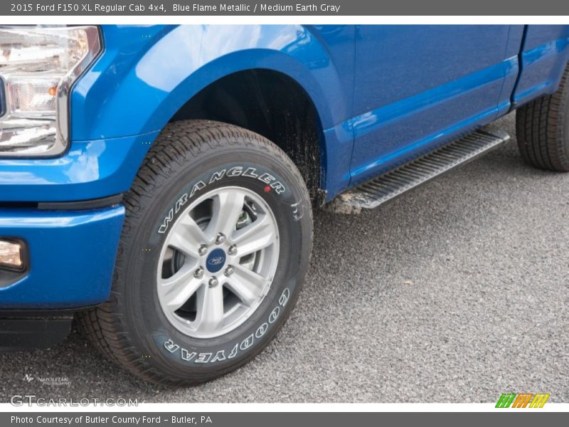Blue Flame Metallic / Medium Earth Gray 2015 Ford F150 XL Regular Cab 4x4