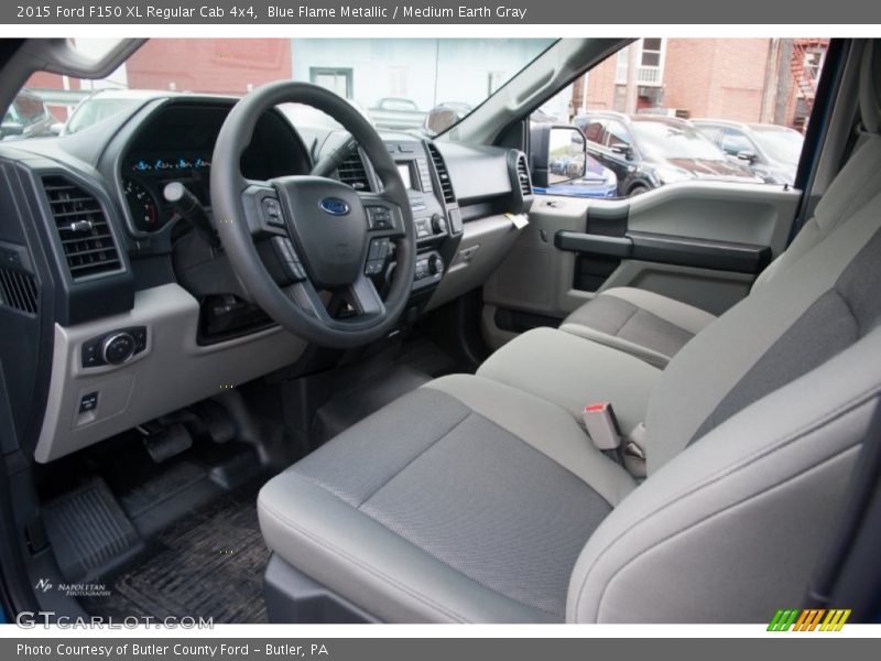  2015 F150 XL Regular Cab 4x4 Medium Earth Gray Interior
