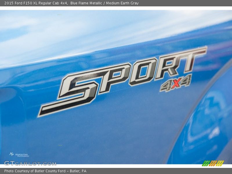 Blue Flame Metallic / Medium Earth Gray 2015 Ford F150 XL Regular Cab 4x4
