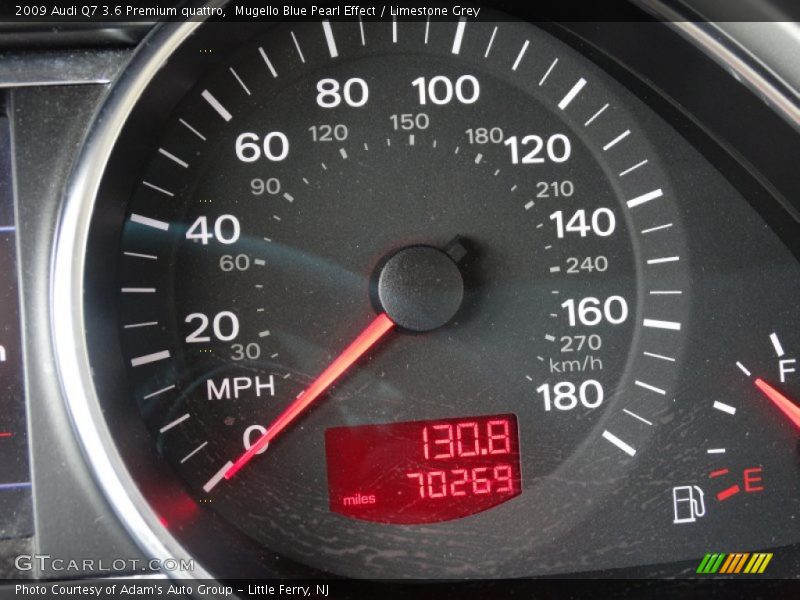 Mugello Blue Pearl Effect / Limestone Grey 2009 Audi Q7 3.6 Premium quattro